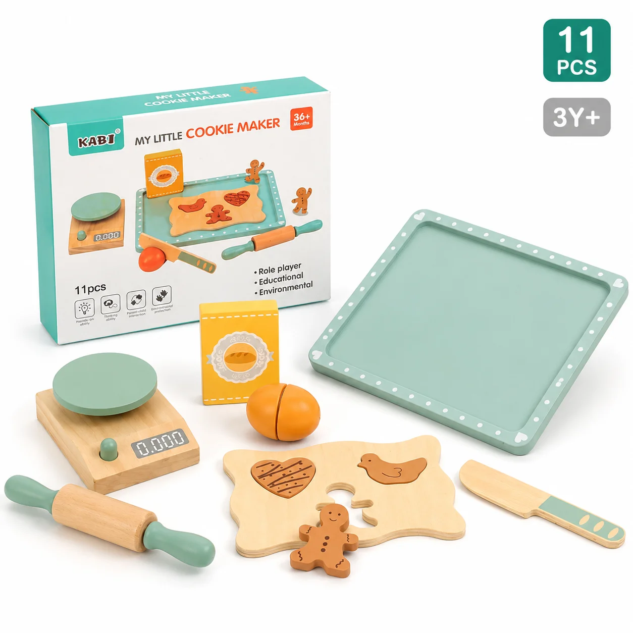 BakeBuddy – Creative & Educational – Wooden Baking Set Toy