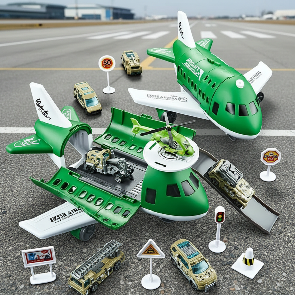 MiniAirBase – Interactive & Educational – Airport Play Set With Vehicles