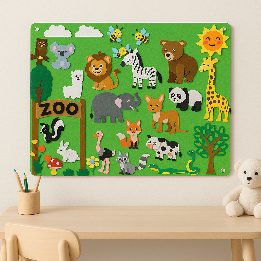 FeltBoard™ - Meet the wonderful animals! - Felt board