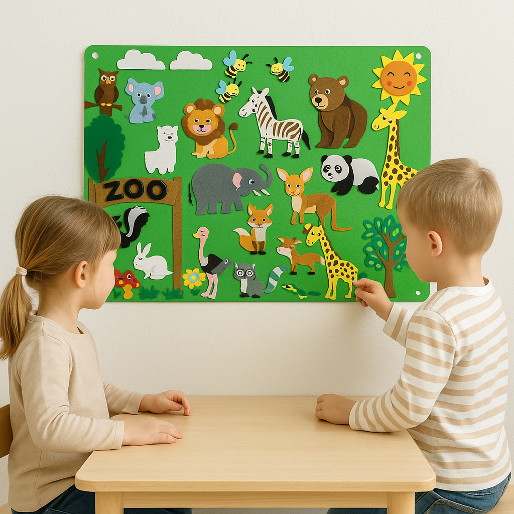 FeltBoard™ - Meet the wonderful animals! - Felt board