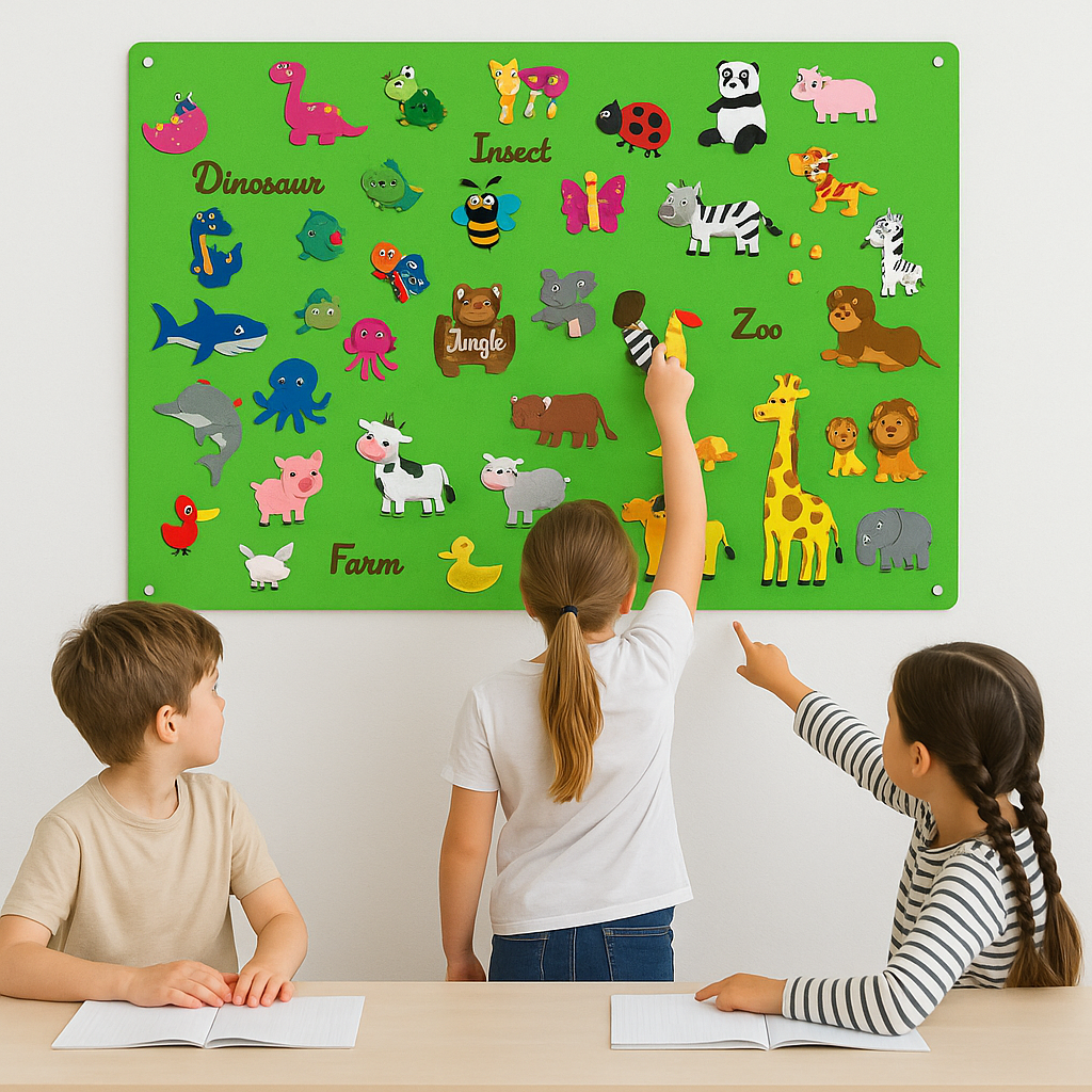 FeltBoard™ - Meet the wonderful animals! - Felt board