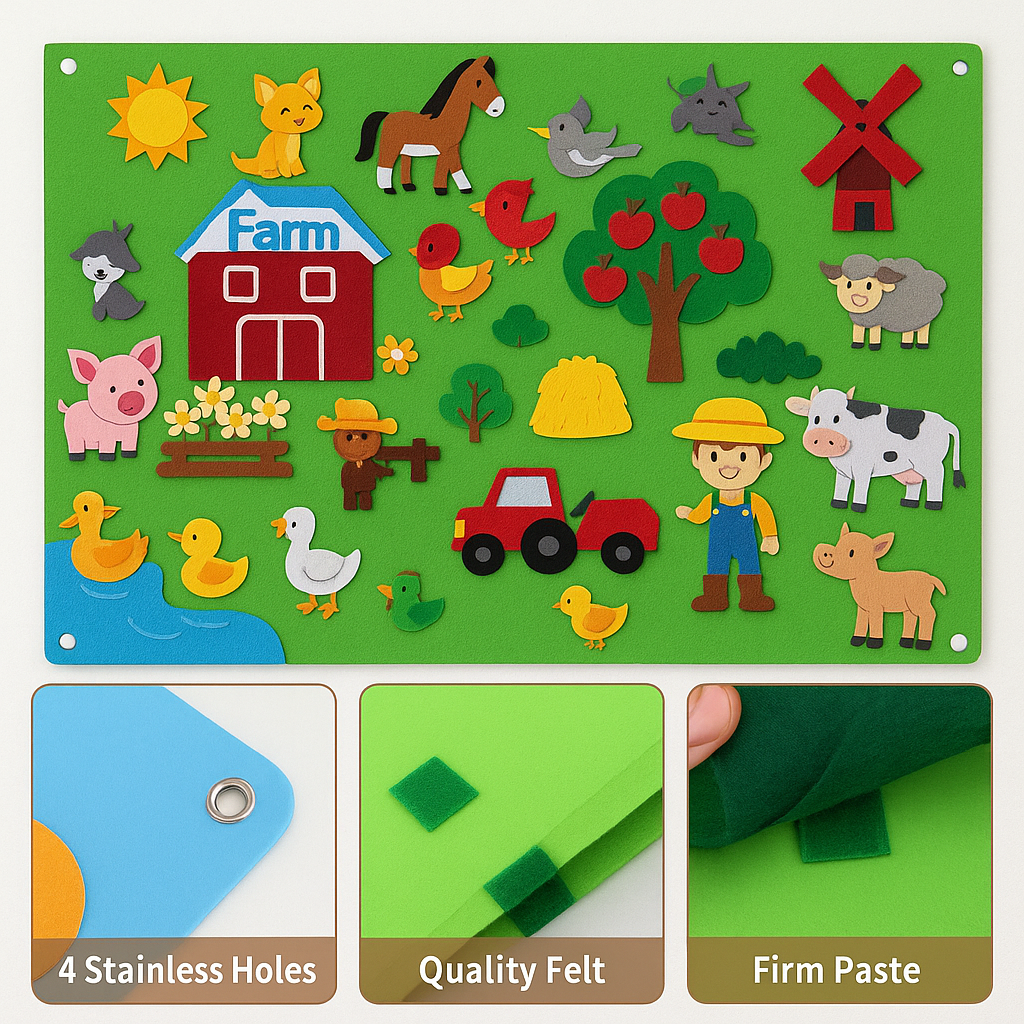 FeltBoard™ - Meet the wonderful animals! - Felt board