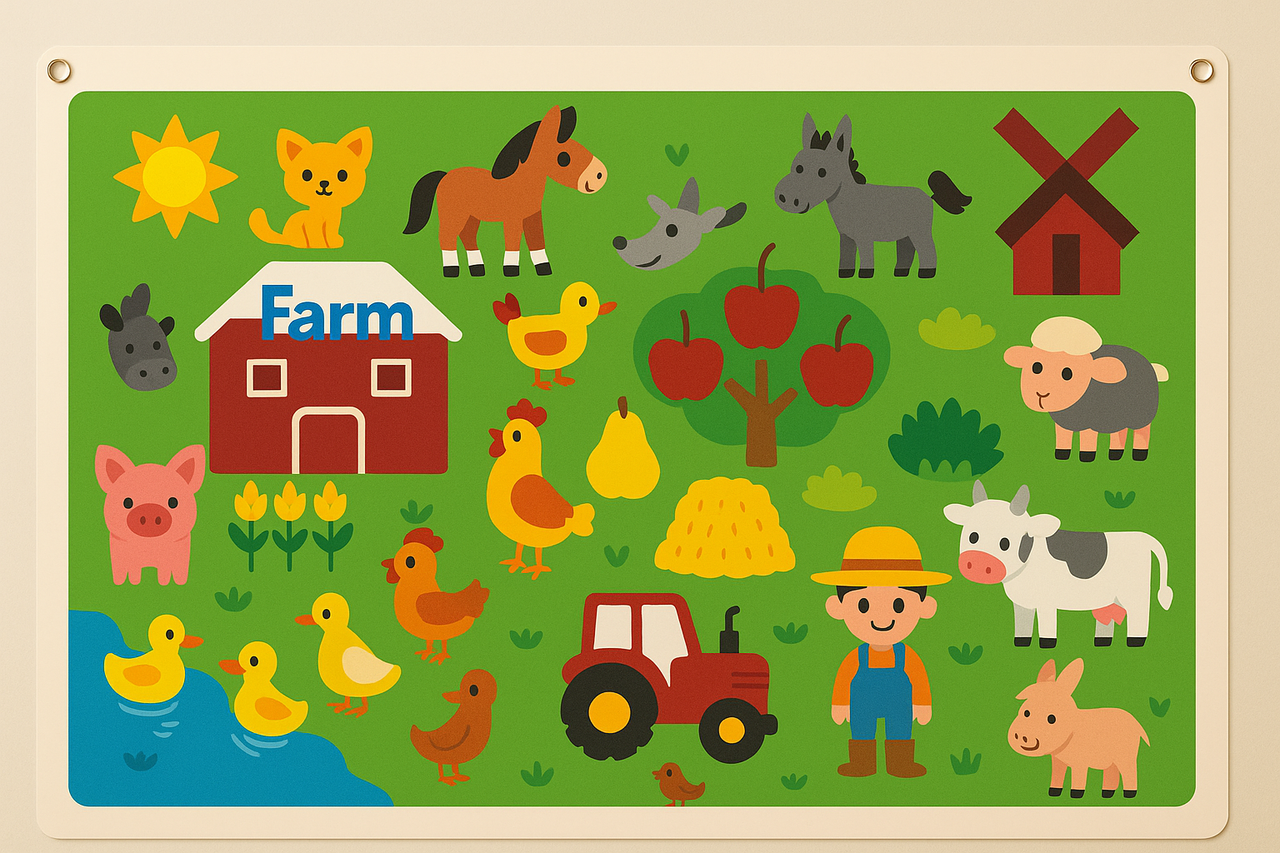 FeltBoard™ - Meet the wonderful animals! - Felt board