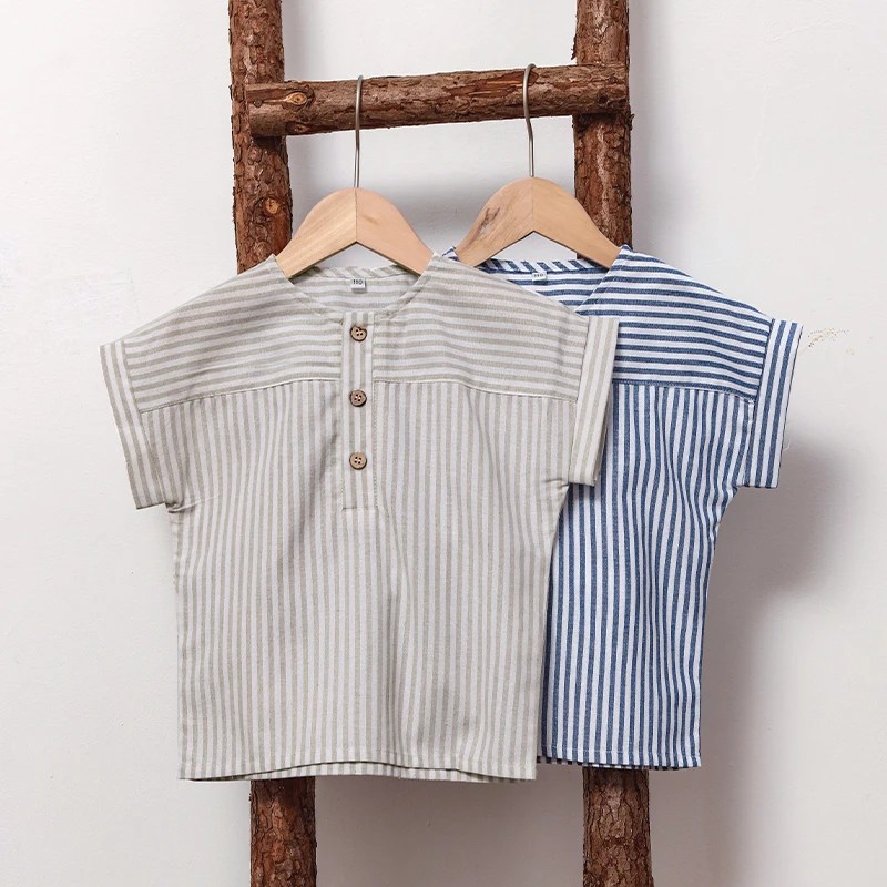 LittleClassic – Elegant & Comfortable – Boys' Linen Shirt with Button Detail