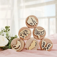 Thumbnail for WoodStamp – Montessori & Creative – Set of 6 Wooden Clay Stamps