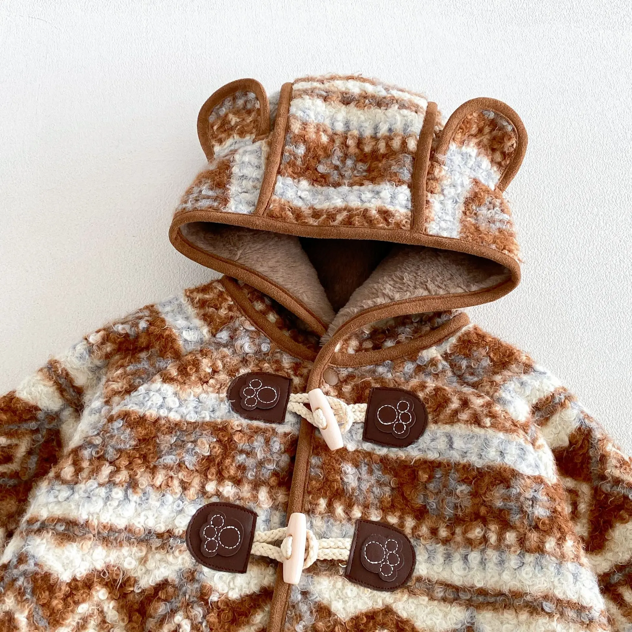 LittleWarm – Cozy & Stylish – Winter Coat with Fair Isle Pattern