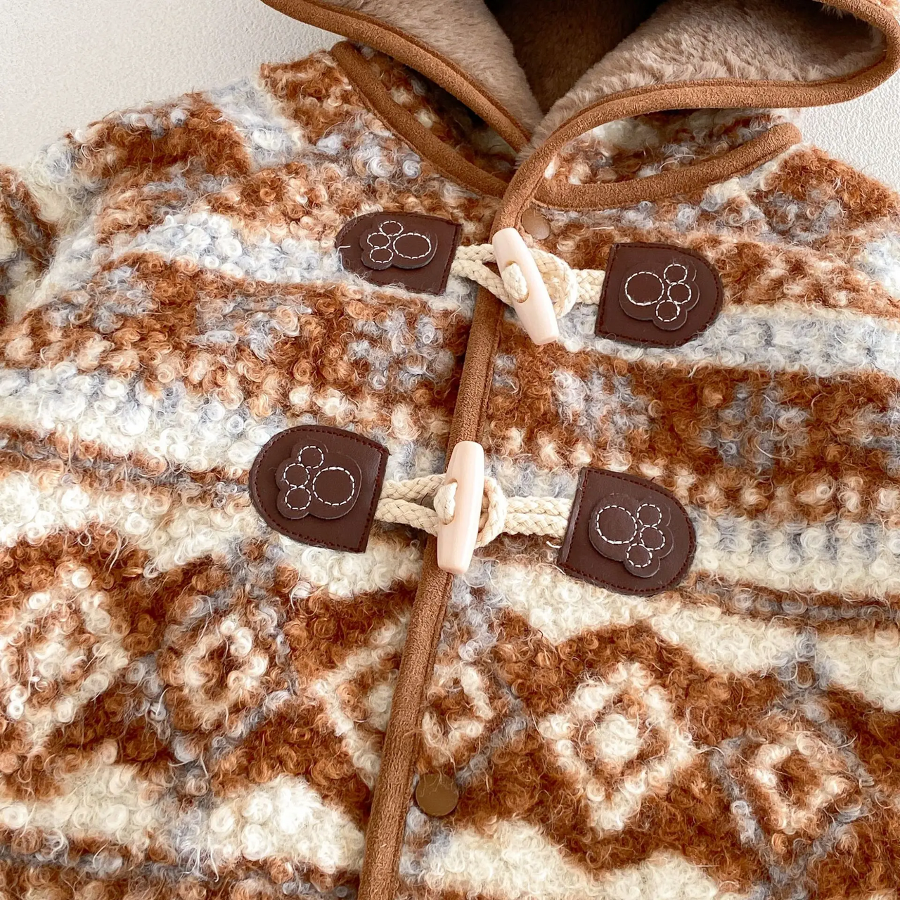 LittleWarm – Cozy & Stylish – Winter Coat with Fair Isle Pattern
