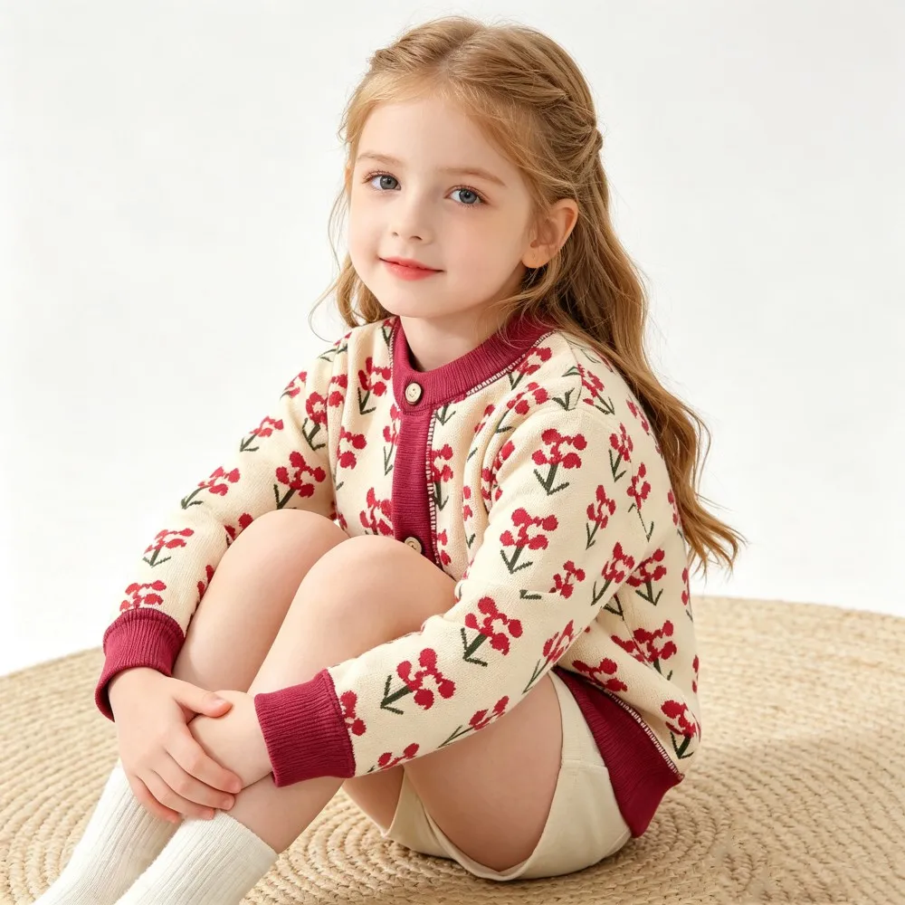 CozyCardi – Soft & Warm – Knitted Cardigan with Cute Prints