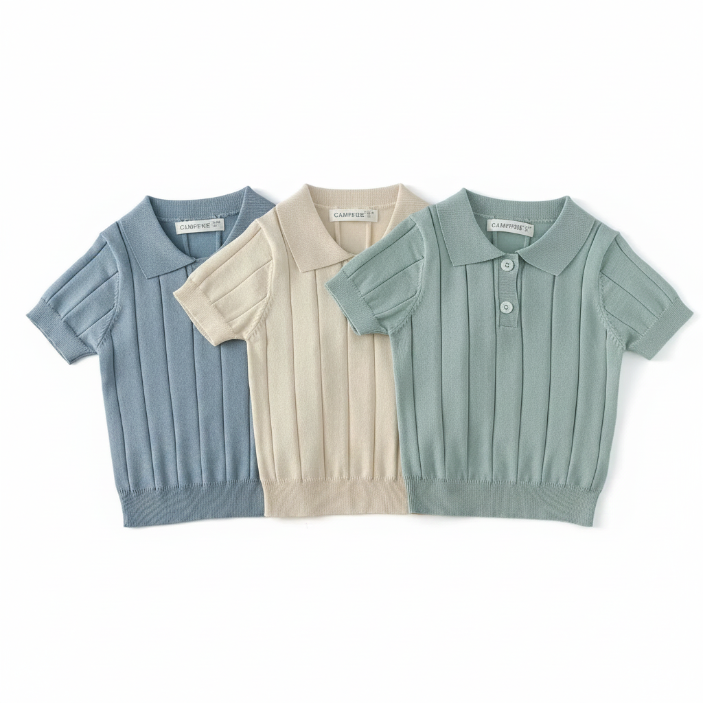 MiniLuxe – Elegant & Comfortable – Polo Shirt with Knitted Fabric