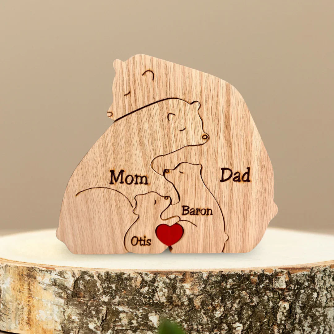 Family Puzzle™ – Personalized Mother's Day Gift with a Family of Bears