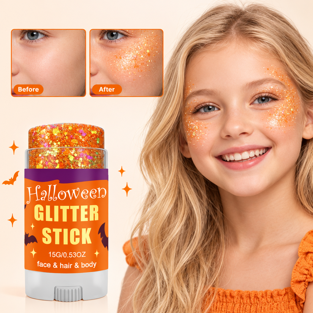 GlitterPop – Sparkling & Festive – Halloween Glitter Stick for Face, Hair, and Body