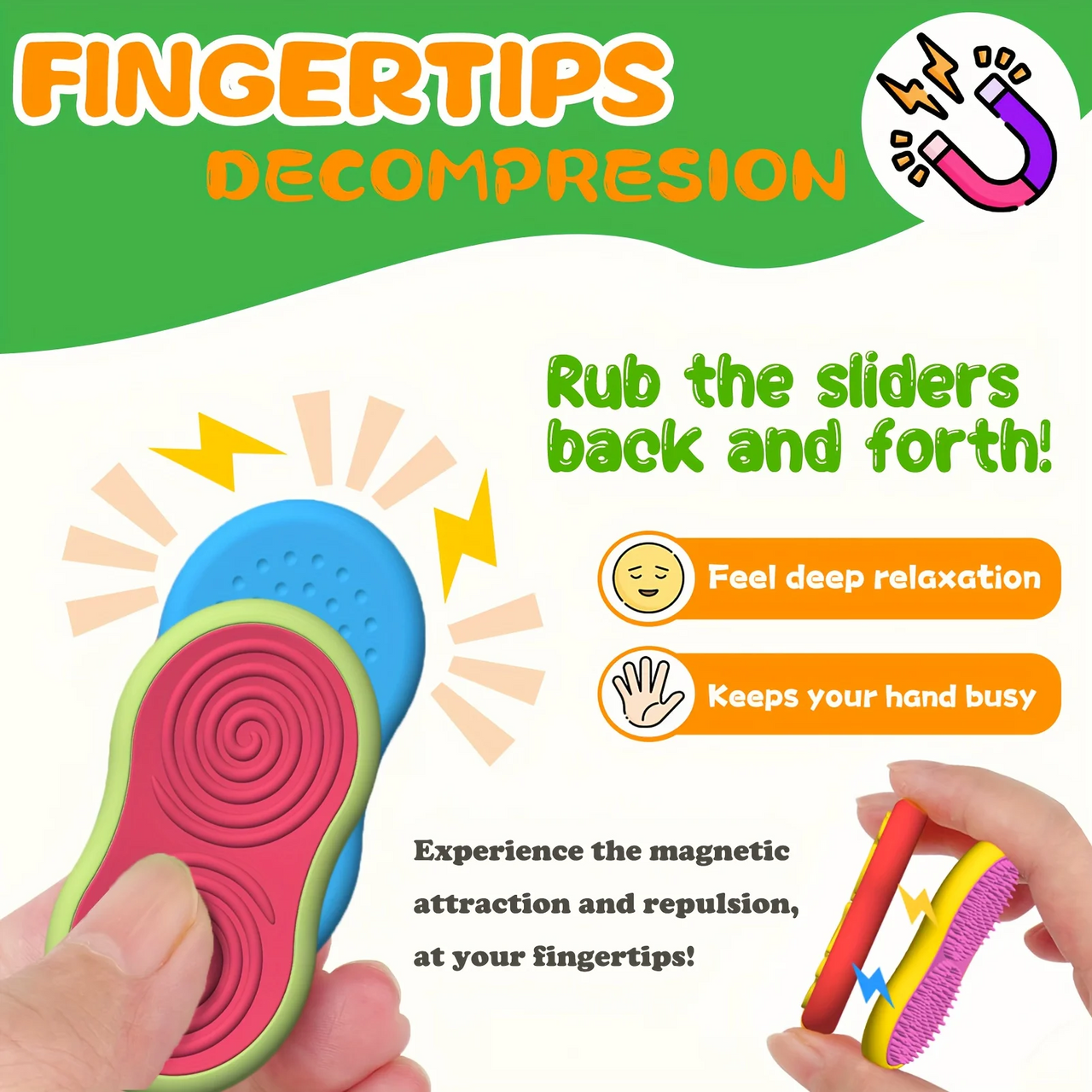 SensorySlide – Soothing & Interactive – Magnetic Fidget Toys