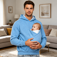 Thumbnail for CuddleDad – Comfortable & Practical – Men's Hoodie with Baby Pouch