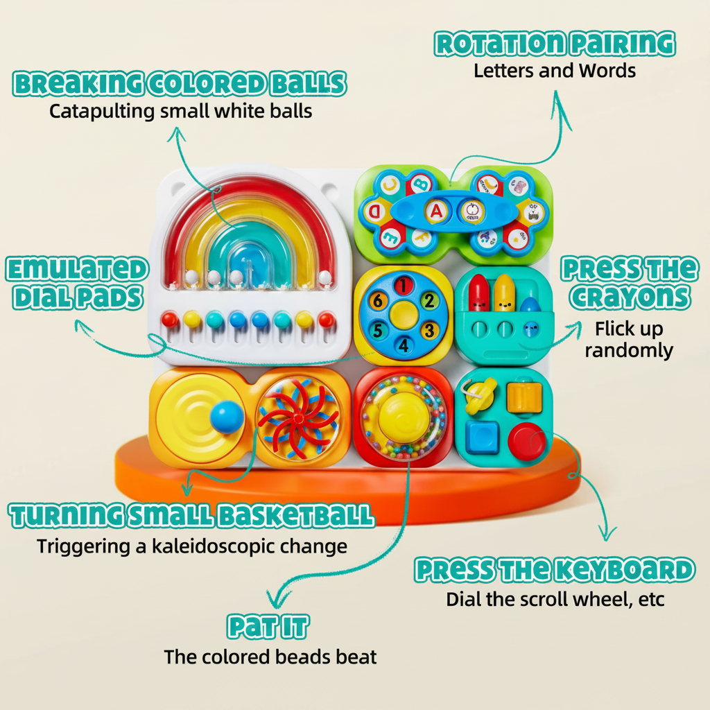 BusyFun – Educational & Practical – Sensory Activity Board