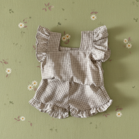 Thumbnail for Girls Ruffle Tee – Light & Cute – Children's Clothing Set