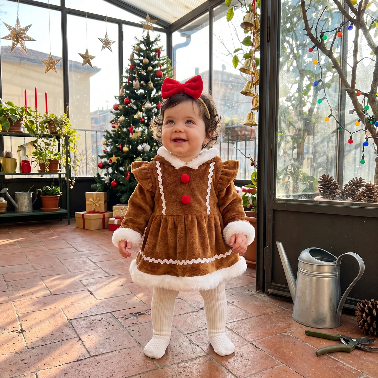 LittleGinger – Cozy & Festive – Baby Christmas Jumpsuit with Hairband