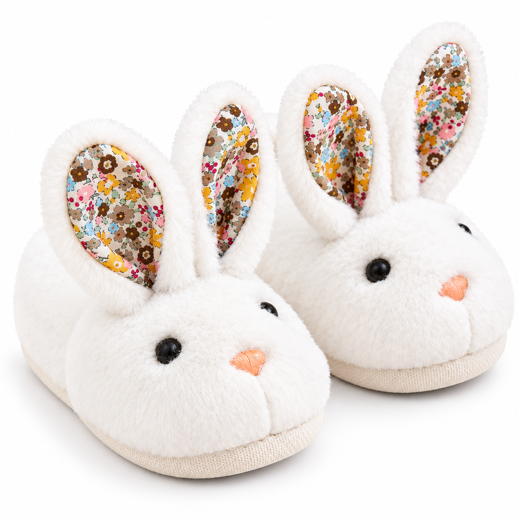 BunnyToes – Soft & Warm – Plush Rabbit Slippers