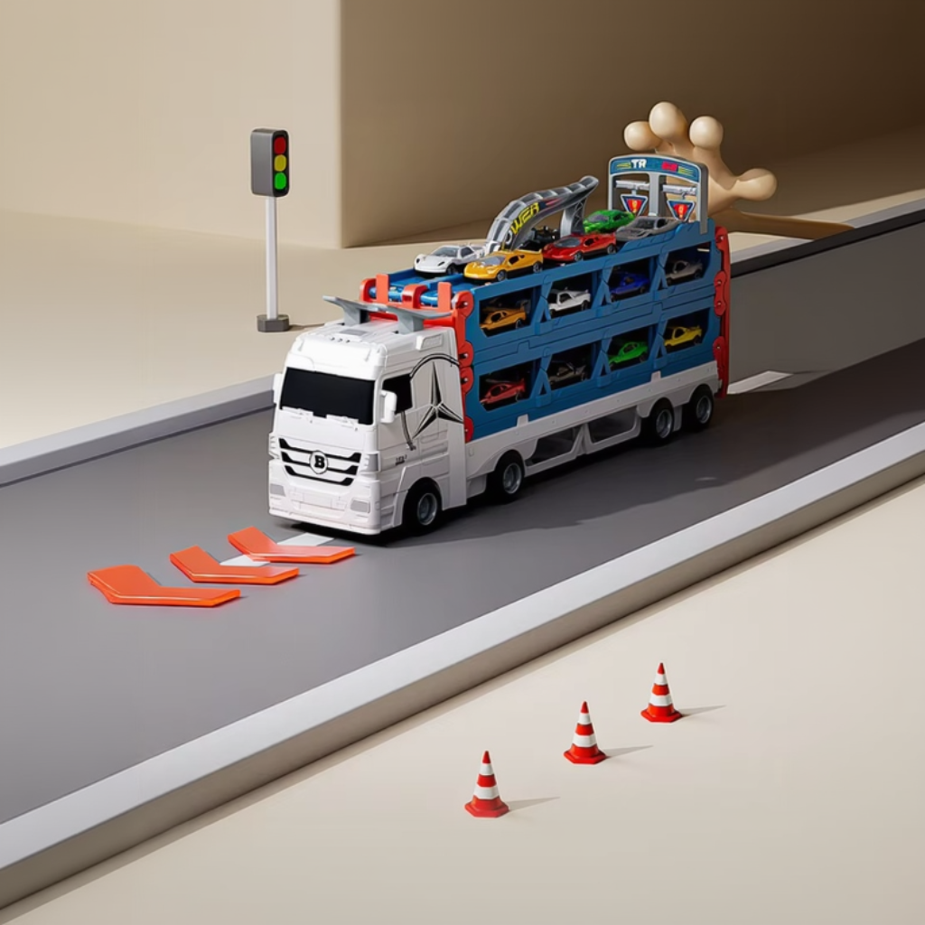 CarHauler – Fun & Adventurous – Car Transporter Play Set with Race Cars