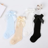 Thumbnail for LittleCharm – Soft & Stylish – Girls' Knee-High Socks with a Bow