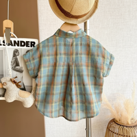 Thumbnail for LittleGent – Trendy & Casual – Boys' Set with Checkered Shirt and Shorts