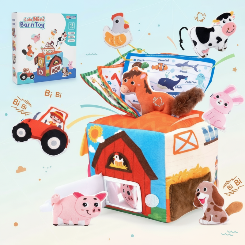 BabyBarn – Soft & Learning – Farmhouse with Plush Animals