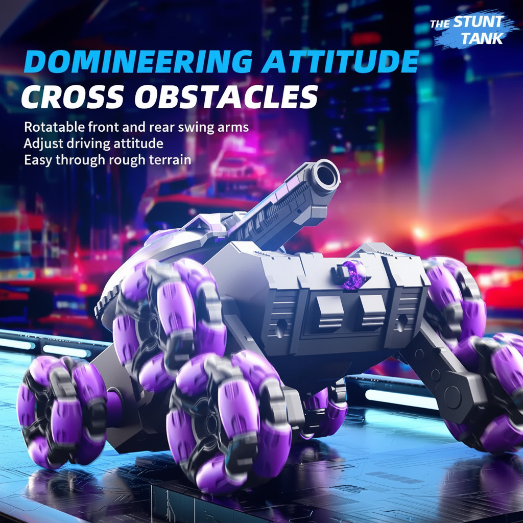 CrazyWheels – Cool & Exciting – RC Tank Truck with Gel Ball Shooter
