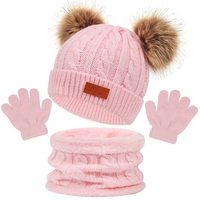 Thumbnail for CozyPom – Warm & Soft - Winter Set with Hat, Scarf, and Gloves