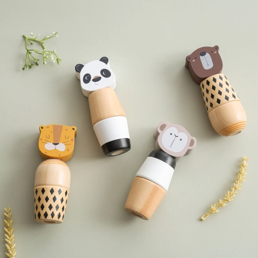 WoodyFriends – Motor Skills & Fun – Wooden Animal Stacking Toys