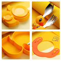 Thumbnail for MiniMeal – Safe & Non-Slip – Silicone Toddler Plate Set with Cutlery