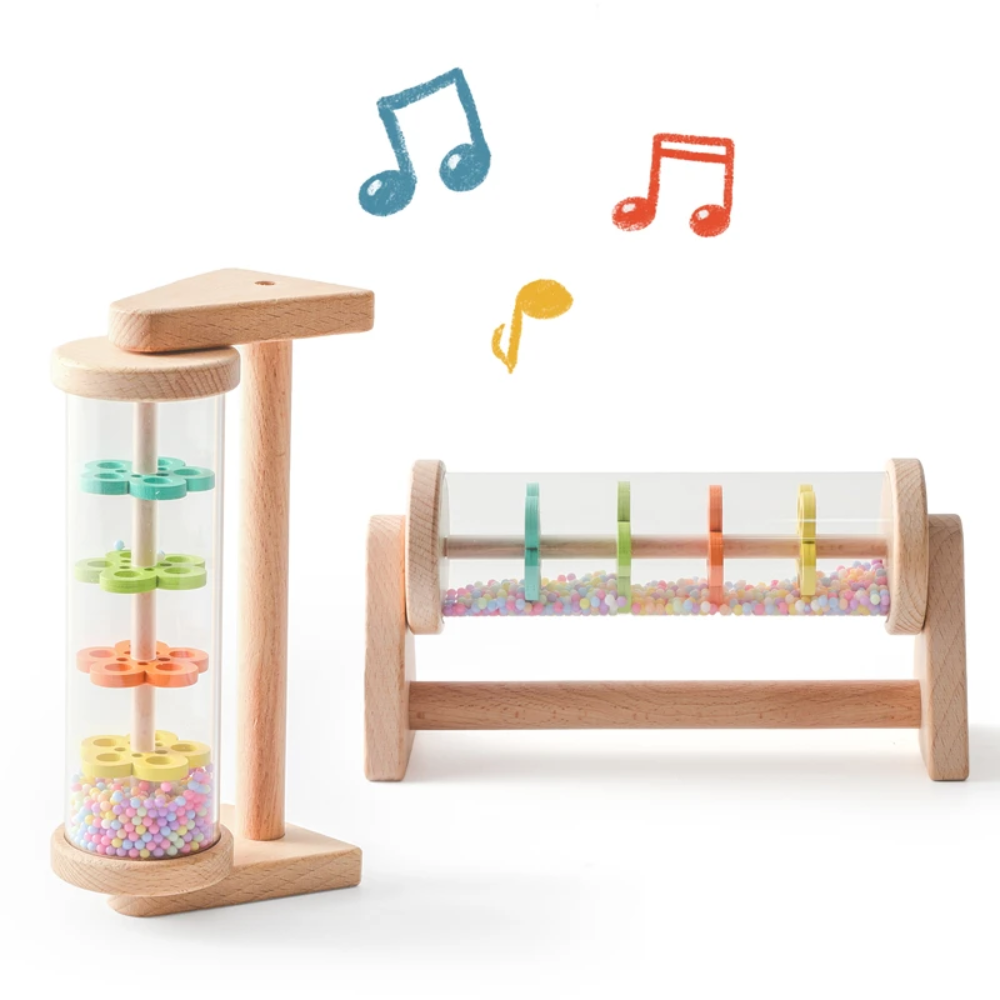 TinyMelody – Soothing & Educational – Wooden Musical Toy with Rain Sound