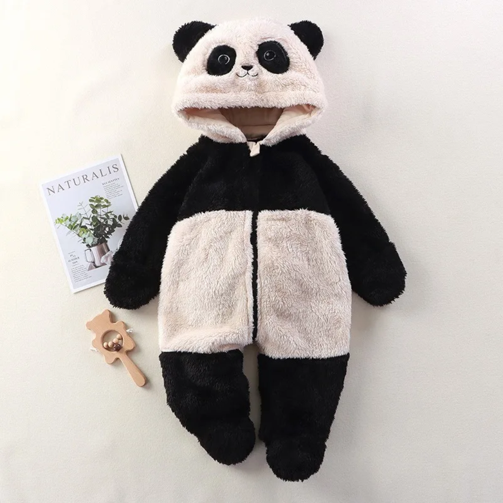 CozyBear – Soft & Warm – Baby Onesie with Animal Hood