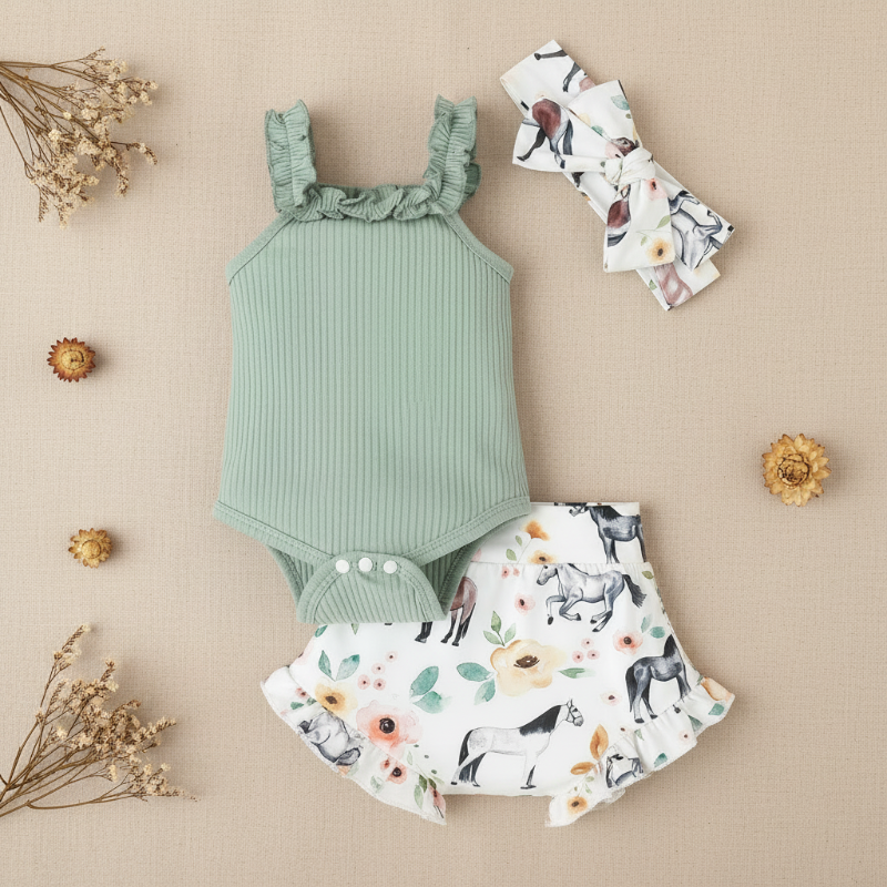 Baby Girl Summer Outfit – Cute and lightweight – Baby clothing set