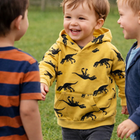 Thumbnail for DinoStyle – Warm & Breathable – Hoodie with Triceratops Print