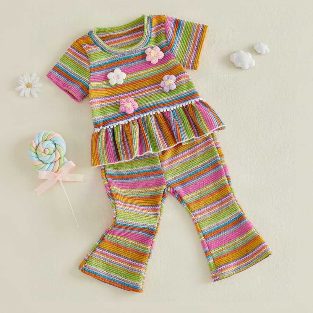 RainbowBloom – Colorful & Cute – "Flower Power" Kids' Outfit