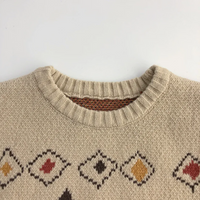 Thumbnail for LittleRetro – Warm & Stylish – Knitted Children's Sweater with Diamond Pattern