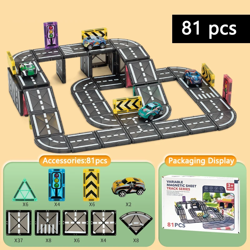 MagnetoTrack – Creative & Playful – Magnetic Tiles Car Set