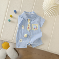 Thumbnail for KiddoStyle – Cute & Soft – Kids' Jumpsuit with Bow Tie and Patch