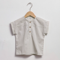 Thumbnail for LittleClassic – Elegant & Comfortable – Boys' Linen Shirt with Button Detail
