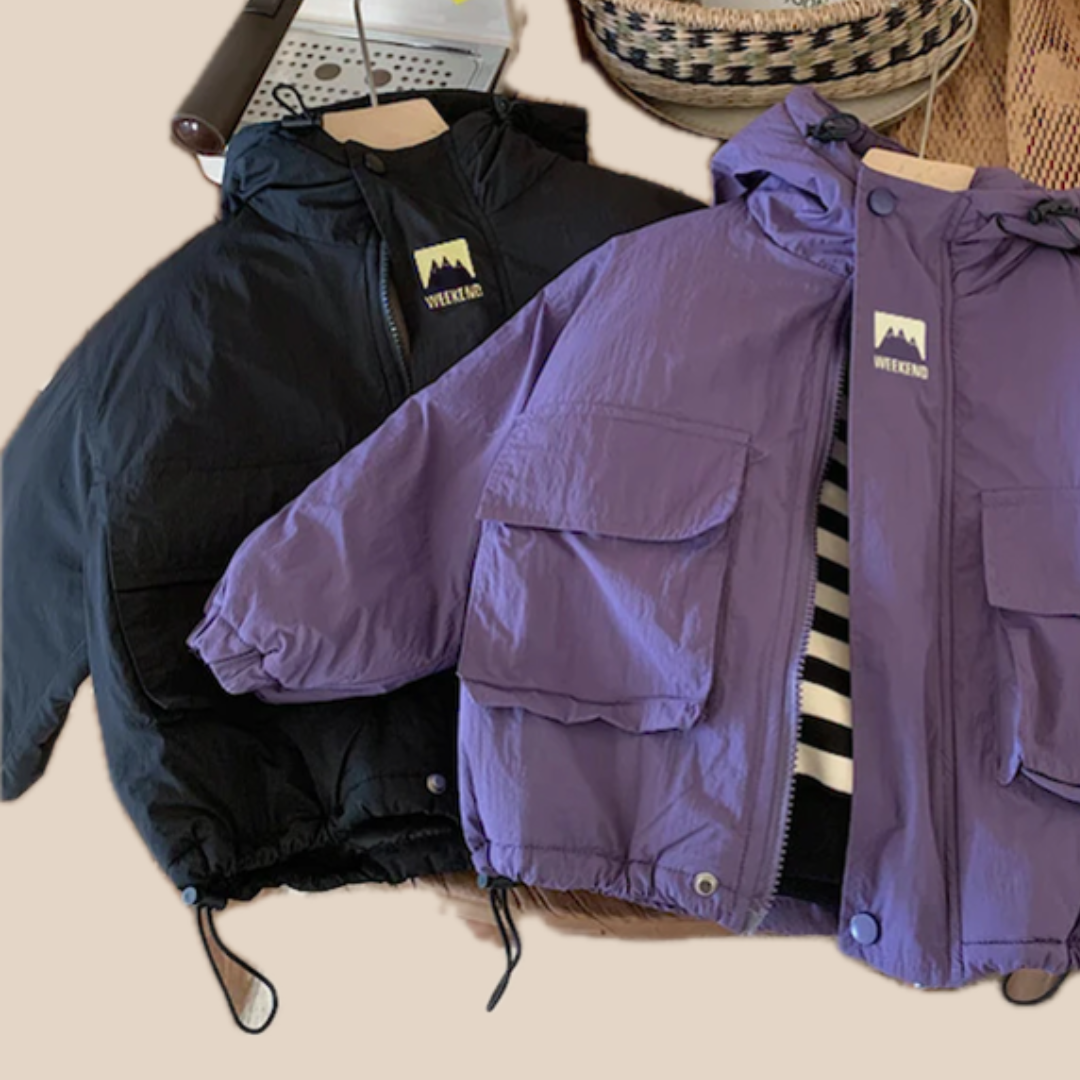 LiloWear – Windproof & Water-repellent – Children's Windbreaker with Hood