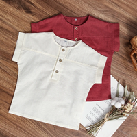 Thumbnail for LittleClassic – Elegant & Comfortable – Boys' Linen Shirt with Button Detail