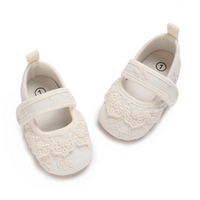 Thumbnail for PrincessLace – Elegant & Cute – Baby Shoes with Lace and Velcro Closure