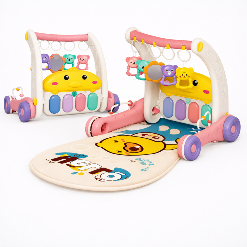 Step & Play – Interactive & Safe – 3-in-1 Walker & Baby Gym