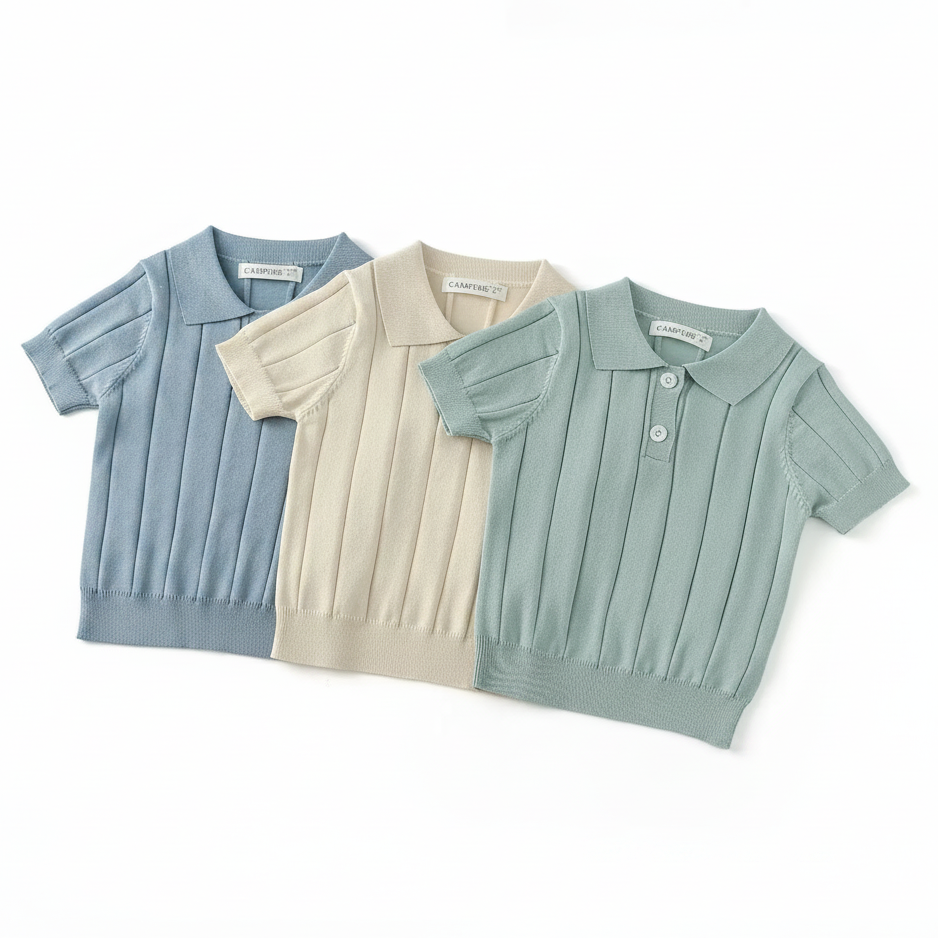MiniLuxe – Elegant & Comfortable – Polo Shirt with Knitted Fabric