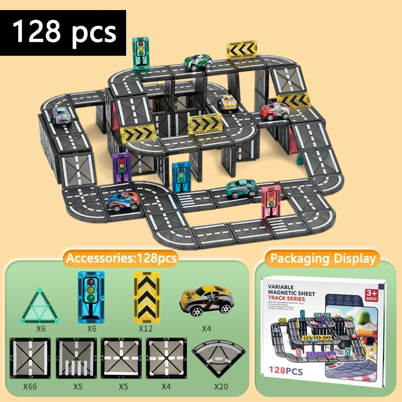 MagnetoTrack – Creative & Playful – Magnetic Tiles Car Set