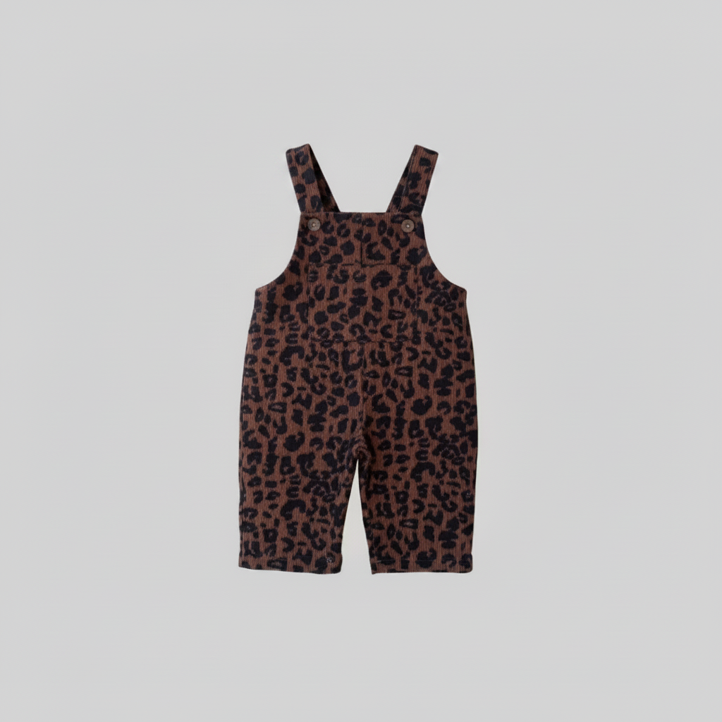 LeopardChic – Trendy & Comfortable – Girls' Overalls with Leopard Print