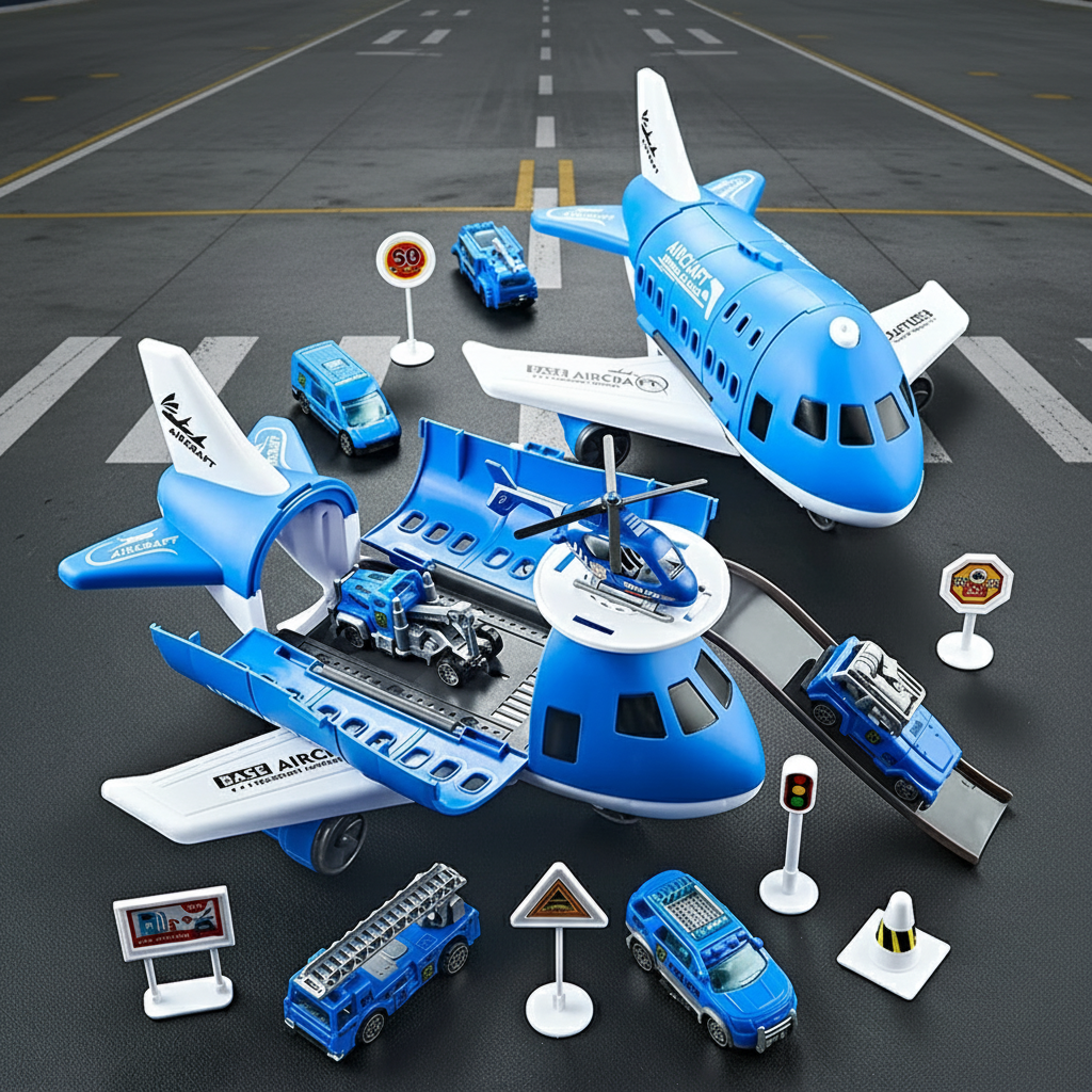 MiniAirBase – Interactive & Educational – Airport Play Set With Vehicles