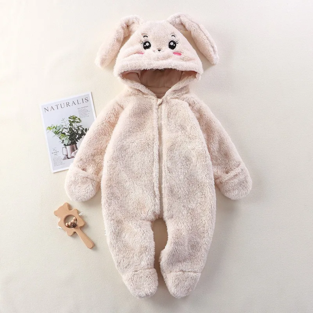 CozyBear – Soft & Warm – Baby Onesie with Animal Hood