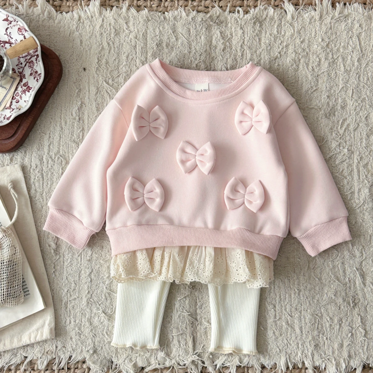 LittleAngel – Soft & Stylish – Baby Set with Sweater and Stretch Pants