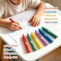 Thumbnail for DoodleBath – Colorful & Playful – 6-Piece Bath Chalk Set