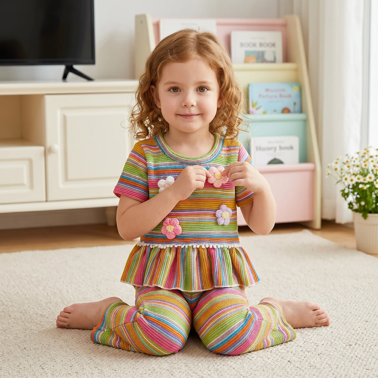 RainbowBloom – Colorful & Cute – "Flower Power" Kids' Outfit